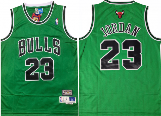 Chicago Bulls #23 Michael Jordan green jersey