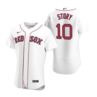 Boston Red Sox #10 Trevor Story White Flex Base Stitched Baseball Jersey