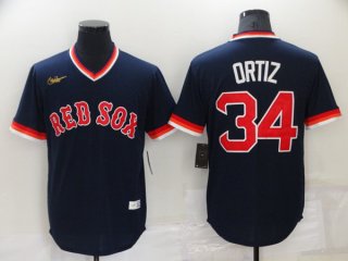 Boston Red Sox #34 David Ortiz Navy Stitched Baseball Jersey