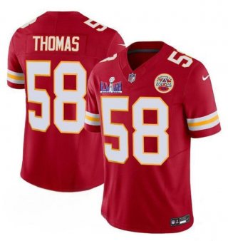 Kansas City Chiefs #58 Derrick Thomas Red 2024 F.U.S.E. Super Bowl LVIII Patch