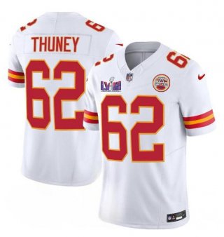 Kansas City Chiefs #62 Joe Thuney White 2024 F.U.S.E. Super Bowl LVIII Patch Vapor