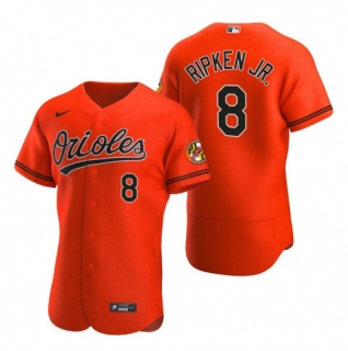 Baltimore Orioles #8 Cal Ripken Jr. Orange Flex Base Stitched MLB Jersey