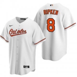 Baltimore Orioles #8 Cal Ripken Jr. White Cool Base Stitched MLB Jersey