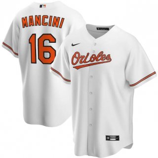 Baltimore Orioles White #16 Trey Mancini Cool Base Stitched MLB Jersey