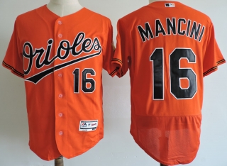 Baltimore Orioles #16 Trey Mancini Orange Elite Stitched MLB Jersey