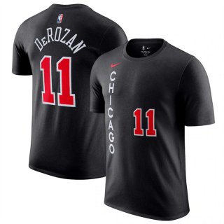 Chicago Bulls #11 Demar Derozan Black 2023-24 City Edition Name & Number T-Shirt