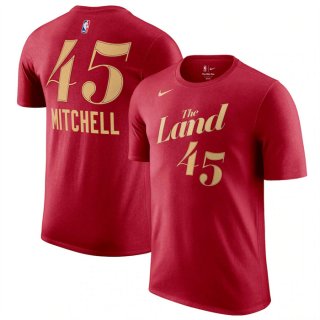 Cleveland Cavaliers #45 Donovan Mitchell Wine 2023-24 City Edition Name & Number