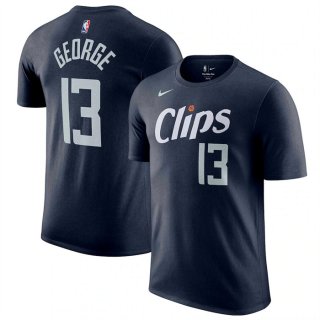 Los Angeles Clippers #13 Paul George Navy 2023-24 City Edition Name & Number T-Shirt