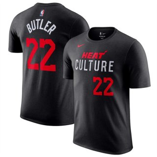 Miami Heat #22 Jimmy Butler Black 2023-24 City Edition Name & Number T-Shirt