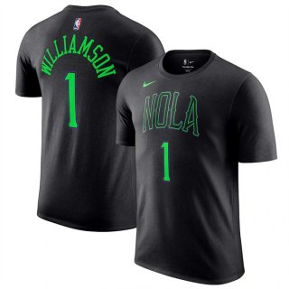 New Orleans Pelicans #1 Zion Williamson 2023-24 City Edition Name & Number T-Shirt