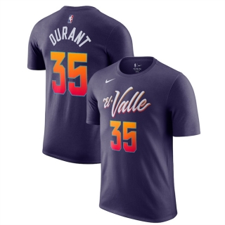 Phoenix Suns #35 Kevin Durant Purple 2023-24 City Edition Name & Number T-Shirt