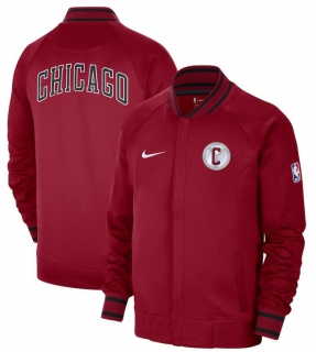 Chicago Bulls Red 2022-23 City Edition Showtime Thermaflex Full-Zip Jacket
