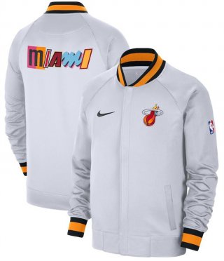 Miami Heat White 2022-23 City Edition Full-Zip Jacket