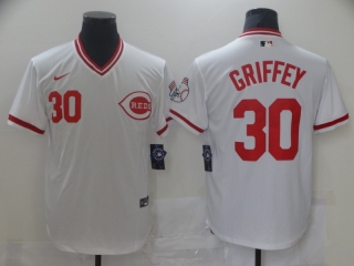 Cincinnati Reds #30 Ken Griffey White Cool Base Stitched MLB Jersey