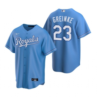 Kansas City Royals #23 Zack Greinke Light Blue Cool Base Stitched Jersey