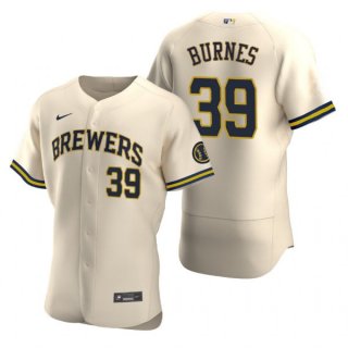 Milwaukee Brewers #39 Corbin Burnes Cream Flex Base Stitched MLB Jersey