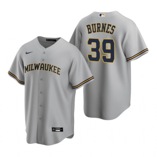 Milwaukee Brewers #39 Corbin Burnes Gray Cool Base Stitched Jersey