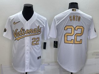 Washington Nationals #22 Juan Soto White 2022 All-Star Cool Base Stitched Baseball