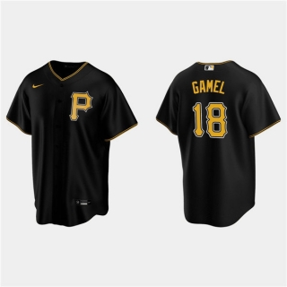 Pittsburgh Pirates #18 Ben Gamel Black Cool Base Stitched Jersey 2