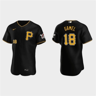 Pittsburgh Pirates #18 Ben Gamel Black Flex Base Stitched Jersey 2