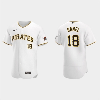 Pittsburgh Pirates #18 Ben Gamel White Flex Base Stitched Jersey