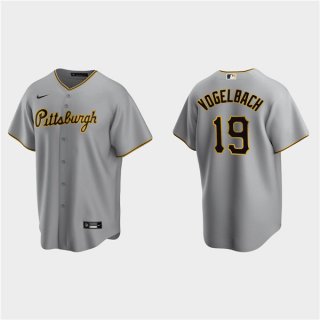 Pittsburgh Pirates #19 Daniel Vogelbach Gray Cool Base Stitched Jersey