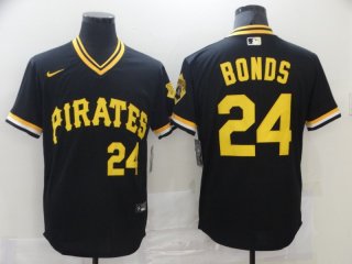 Pirates #24 Barry Bonds Black Flexbase Stitched MLB Jersey