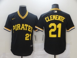 Pittsburgh Pirates #21 Roberto Clemente Black Cool Base Stitched MLB Jersey