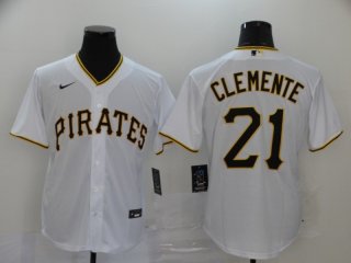 Pittsburgh Pirates #21 Roberto Clemente White Cool Base Stitched MLB Jersey
