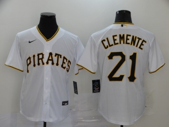 Pittsburgh Pirates #21 Roberto Clemente White Cool Base Stitched MLB Jersey