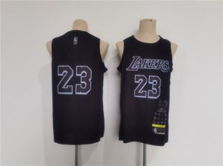 Los Angeles Lakers #23 LeBron James Black Stitched Basketball Jersey 2