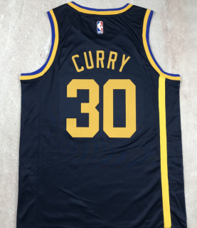 Golden State Warriors #30 Stephen CurryNavy 2018 19 Swingman Stitched Basketball