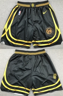 Golden State Warriors Black City Edition Shorts(Run Small)