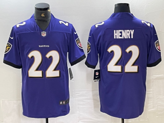 Baltimore Ravens #22 Derrick Henry purple vapor limited jersey