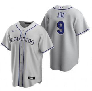 Colorado Rockies #9 Connor Joe Gray Stitched Baseball Jersey