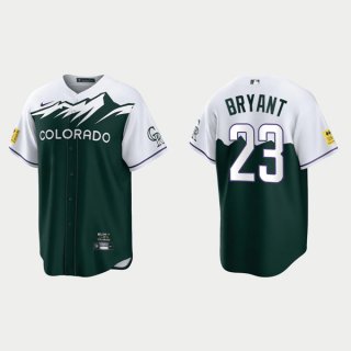 Colorado Rockies #23 Kris Bryant Green 2022 City Connect Stitched Baseball
