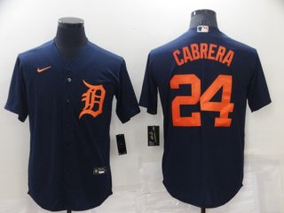 Detroit Tigers #24 Miguel Cabrera Navy Cool Base Stitched Jersey 2