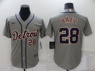 Detroit Tigers #28 Javier Báez Grey Cool Base Stitched Jersey