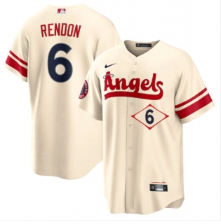 Los Angeles Angels #6 Anthony Rendon 2022 Cream City Connect Cool Base Stitched