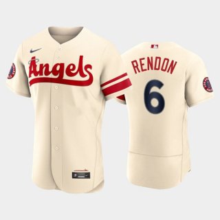Los Angeles Angels #6 Anthony Rendon 2022 Cream City Connect Flex Base Stitched