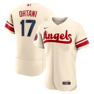 Los Angeles Angels #17 Shohei Ohtani 2022 Cream City Connect Flex Base Stitched