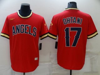 Los Angeles Angels #17 Shohei Ohtani Red Cool Base Stitched Jersey