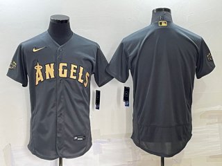 Los Angeles Angels Blank 2022 All-Star Charcoal Cool Base Stitched Jersey
