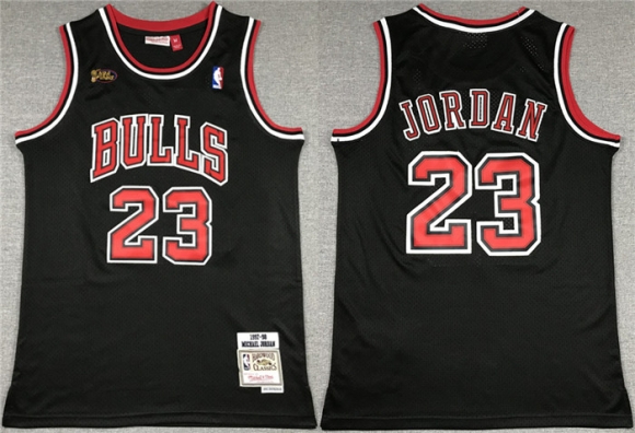 Chicago Bulls #23 Michael Jordan Black 1997-98 Stitched Jersey