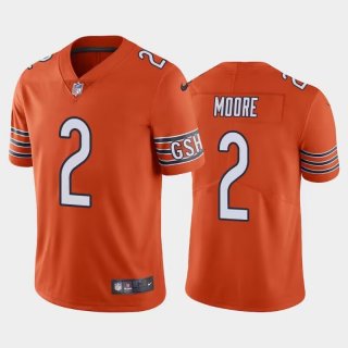 Men's Chicago Bears #2 D.J. Moore Orange Vapor Untouchable Stitched Football