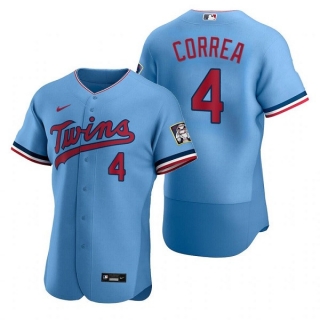 Minnesota Twins #4 Carlos Correa Blue Flex Base Stitched Jersey