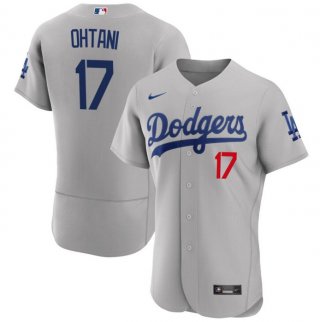 Los Angeles Dodgers #17 Shohei Ohtani Gray 2023 Flex Base Stitched Baseball Jersey