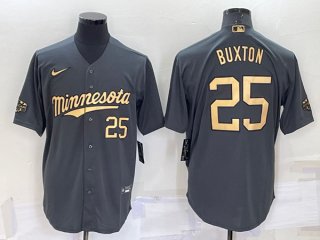 Minnesota Twins #25 Byron Buxton Charcoal 2022 All-Star Cool Base Stitched Baseball