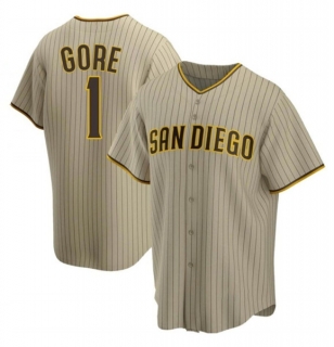 San Diego Padres #1 MacKenzie Gore Brown Cool Base Stitched Jersey