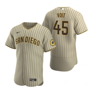 San Diego Padres #45 Luke Voit Tan Flex Base Stitched Baseball Jersey